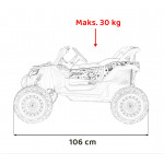 Elektrická bugina Buggy ATV Defend 4x4 - modrá